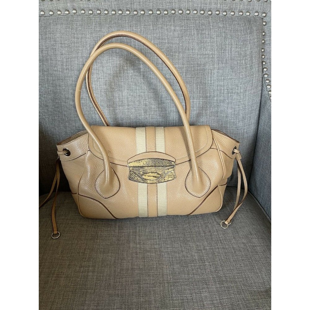 Prada Beige/ Blush Daino Leather Shoulderbag